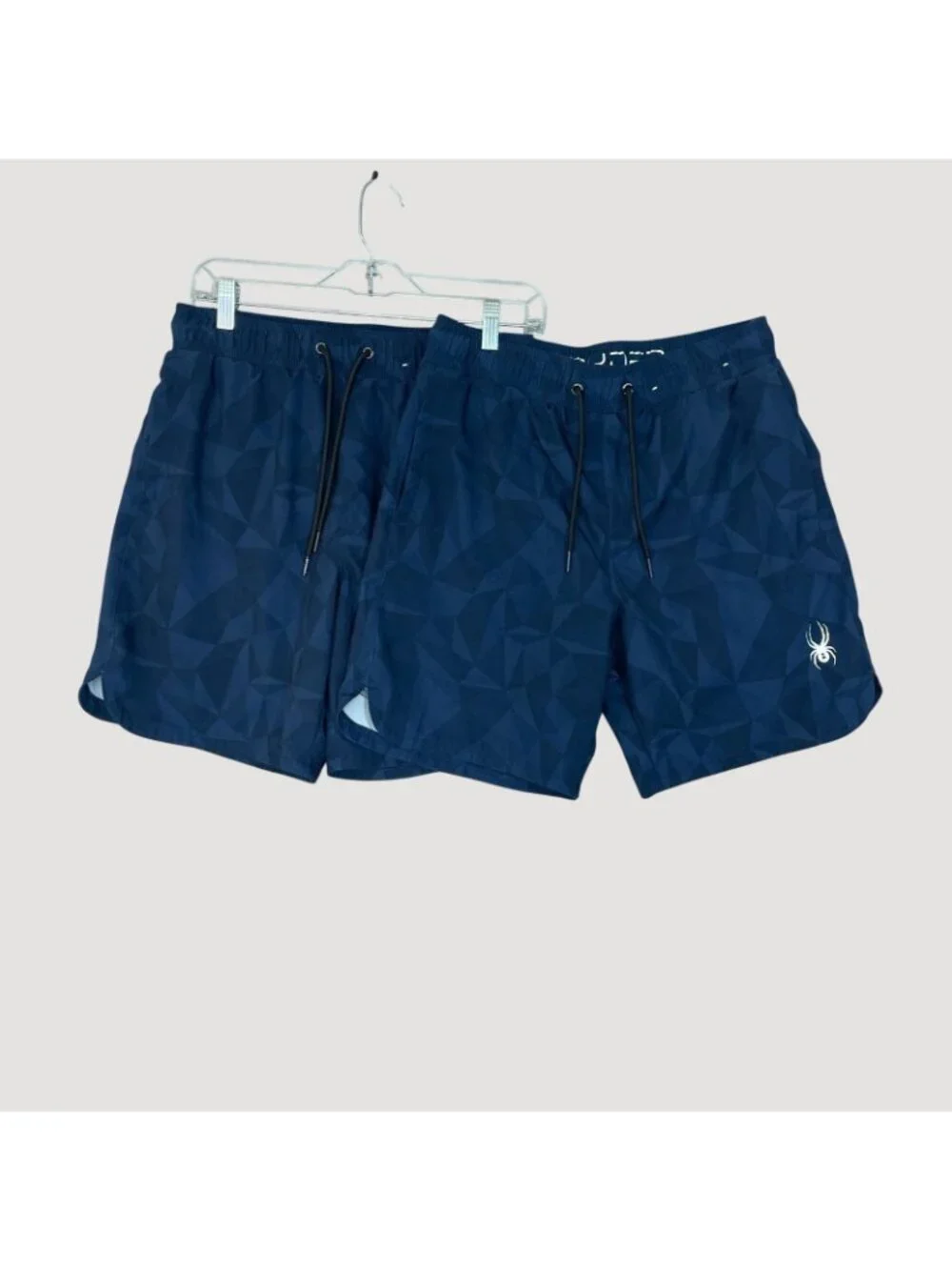 Spyder Men's S Swim Shorts Navy Geometric Pattern Elastic Waist